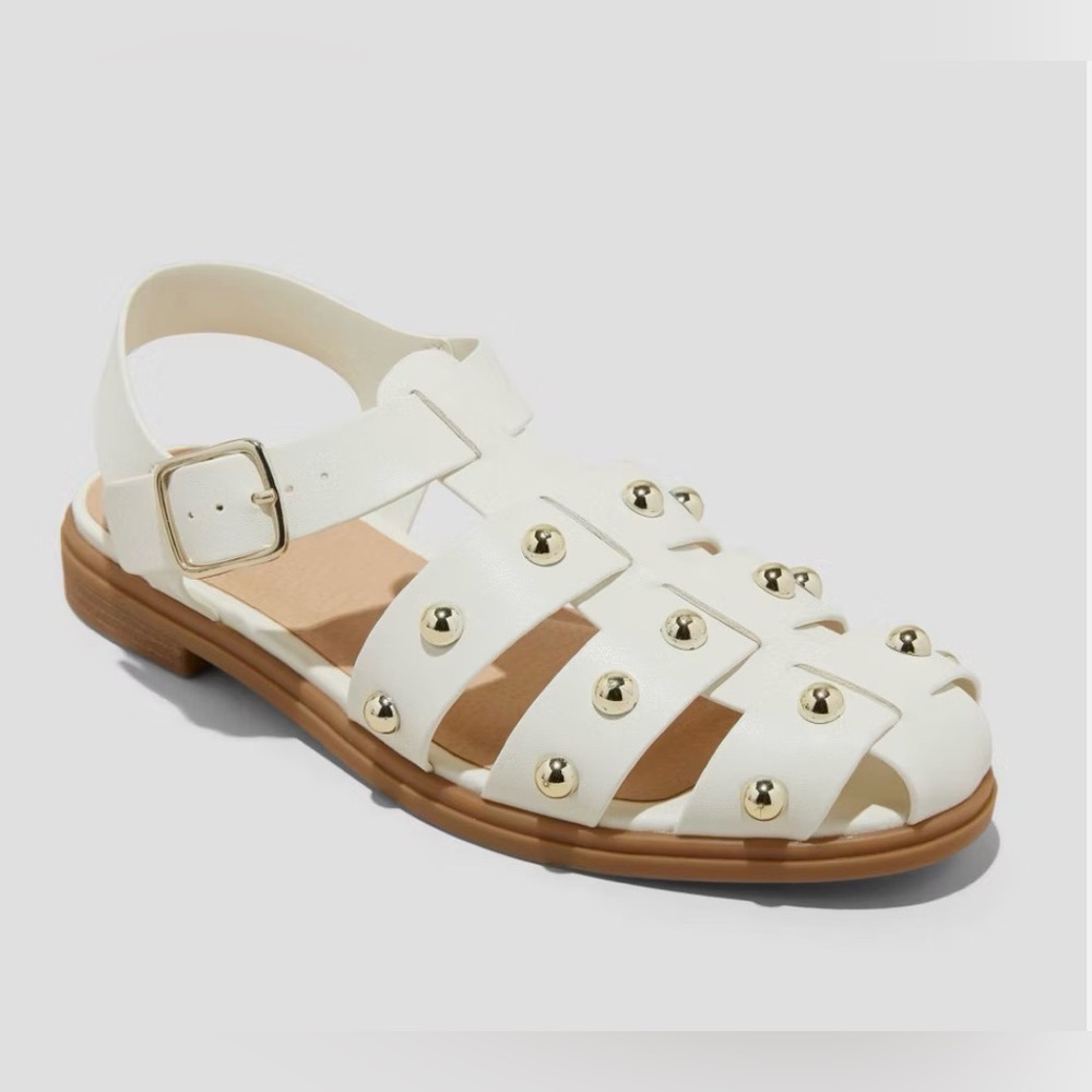 Women's Winnie Studded Fisherman Sandals - Universal Thread - Off-White - new